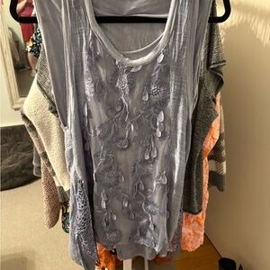 Elegant Lavender Floral Women's Blouse